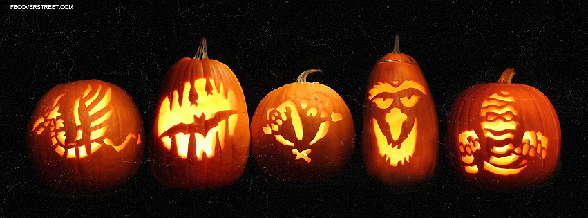 Cool Jack OLanterns Lined Up Facebook cover