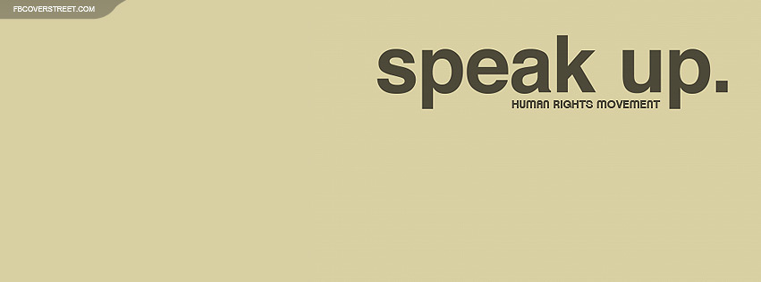 Speak Up Human Rights Movement Facebook cover