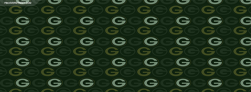 Green Bay Packers Logo Pattern Facebook Cover