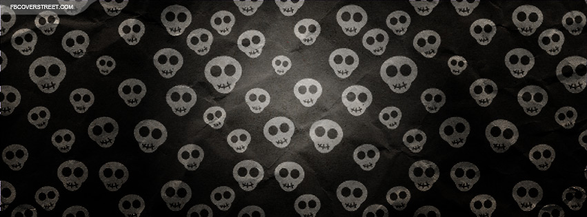 Halloween Skulls Pattern Facebook Cover