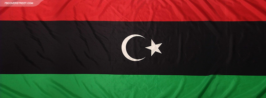 Libya Flag Wavy Facebook cover