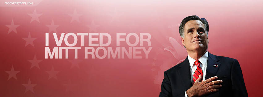 I Voted For Mitt Romney Facebook cover