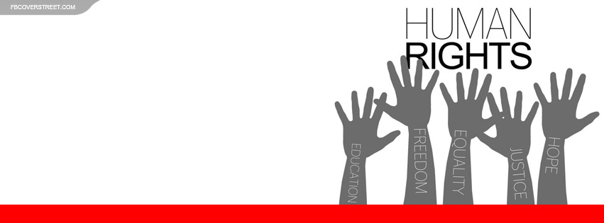 Human Rights Hand Words 2 Facebook cover