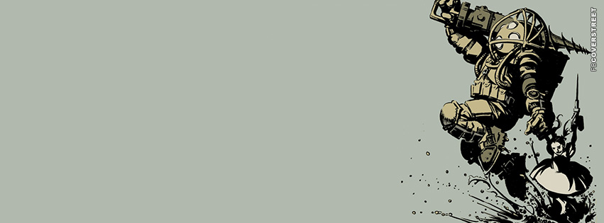 Big Daddy and Little Sister Bioshock Minimal  Facebook Cover