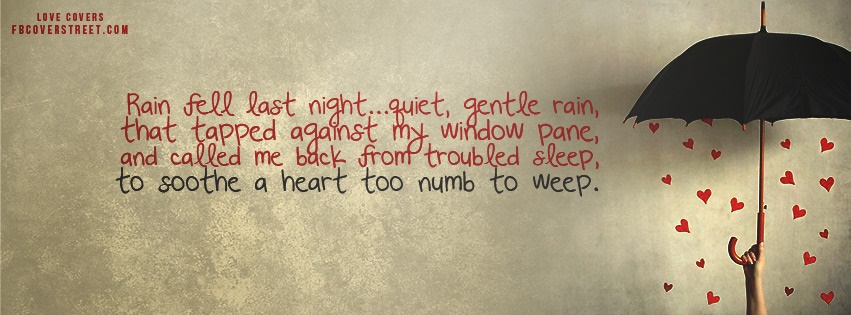 Rain Love Poem Facebook cover