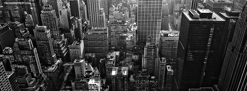 New York City BW Aerial View Facebook cover