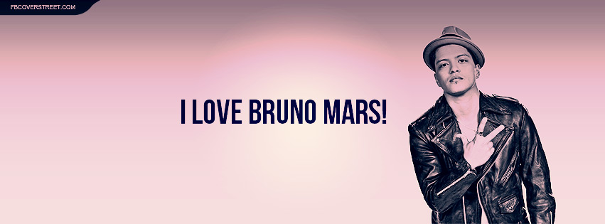 I Love Bruno Mars Facebook cover