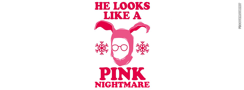 He Looks Like A Pink Nightmare Christmas Story  Facebook cover