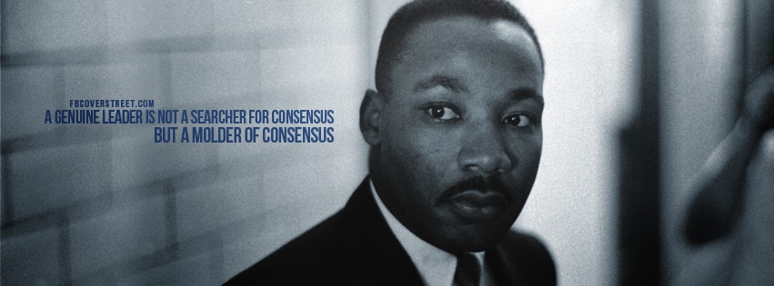 Martin Luther King Jr Genuine Leader Facebook cover