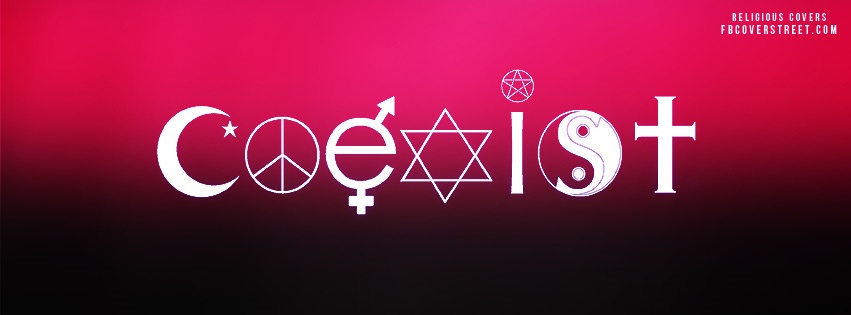 Coexist Pink Facebook Cover