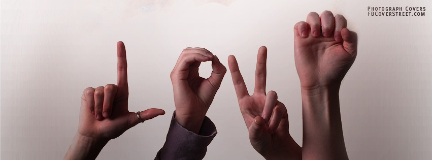 Love Hand Signs Facebook Cover