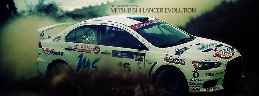 Mitsubishi Lancer Evolution Rally Facebook cover