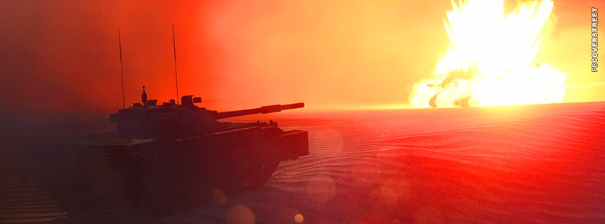 Battlefield 3 Tank Shell Explosion  Facebook Cover