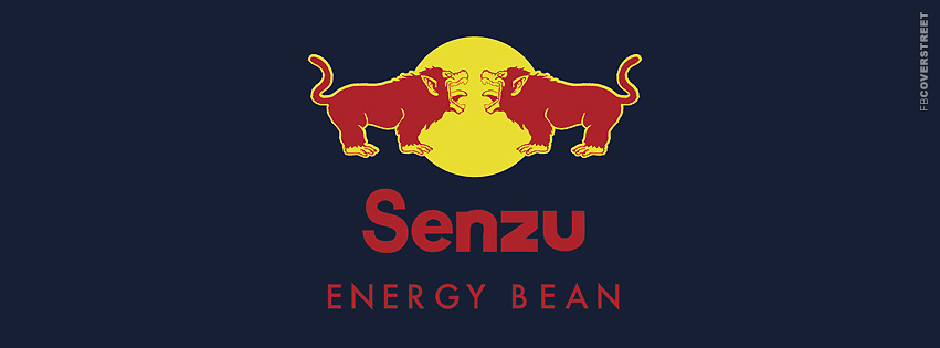 Senzu Energy Bean Red Bull Logo  Facebook cover