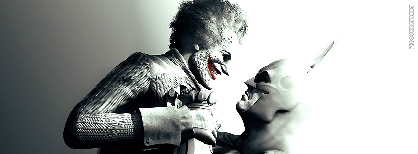 The Joker and Batman Arkham Asylum  Facebook Cover