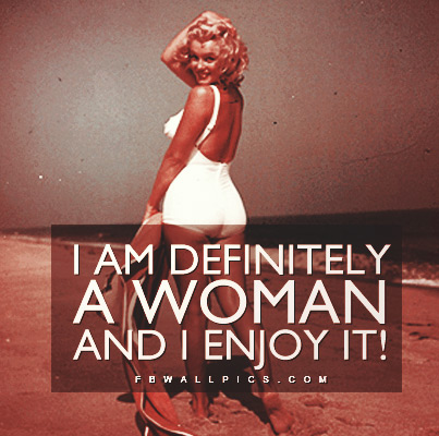 Marilyn Monroe Definitely A Woman Quote Facebook Picture